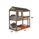 Darlene - Twin Over Twin Bunk Bed - Rustic Gray