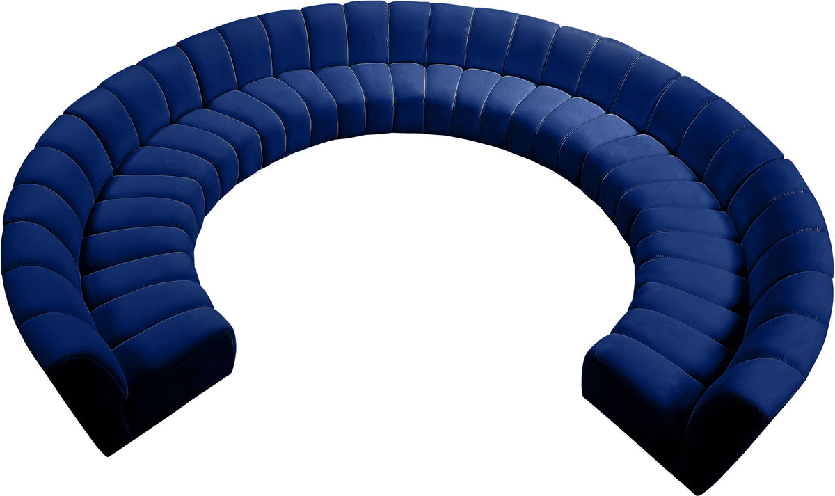 Infinity - 10 Piece Velvet Modular Sectional