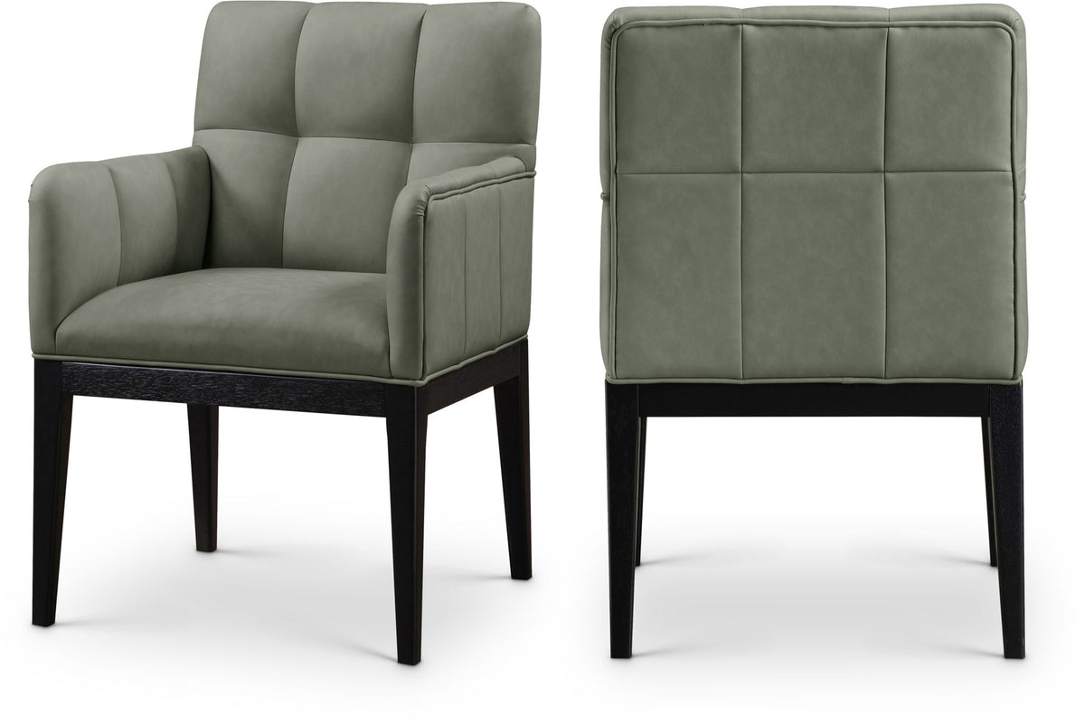 Adrian - Dining Arm Chair (Set of 2) - Black Legs
