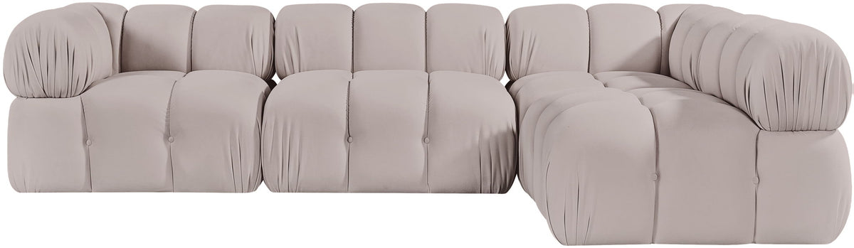 Orin - Fabric Velvet 4 Piece Modular Sectional