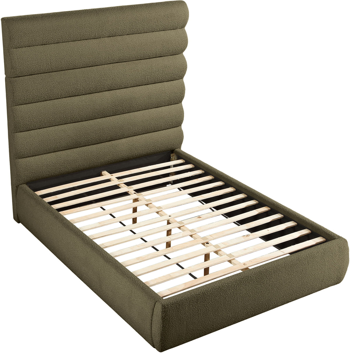 Adam - Boucle Fabric Bed With 70.5" Headboard