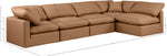 Indulge - Faux Leather 5 Piece Modular Sectional