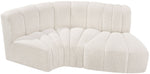 Arc - Boucle Fabric 3 Piece Modular L-Shaped Sofa