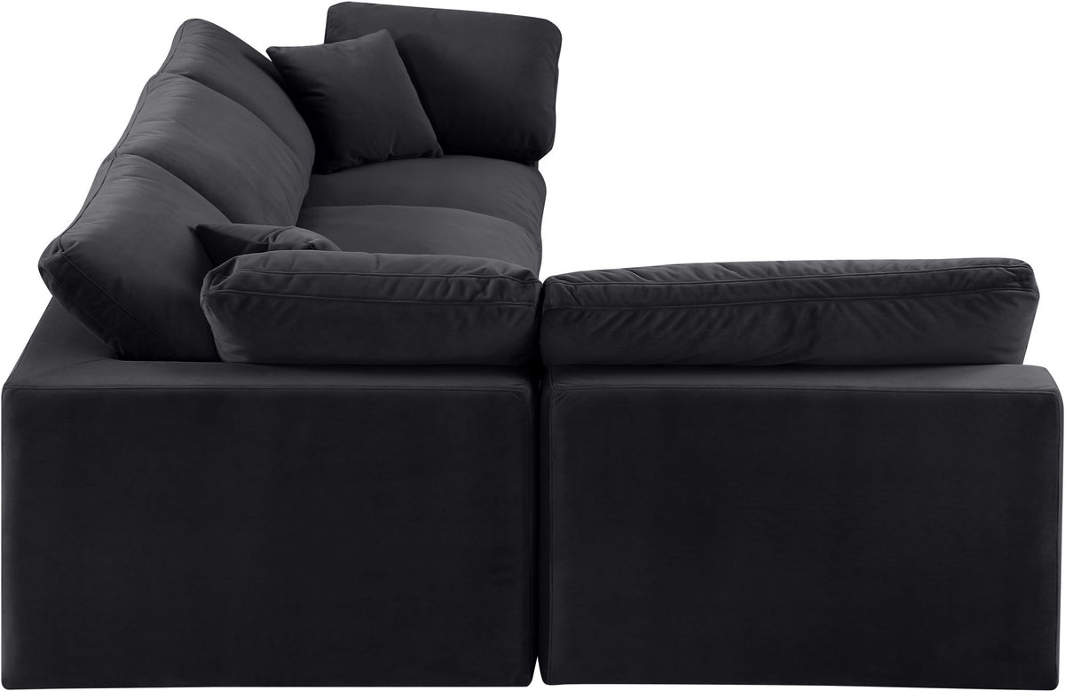 Comfy - 4 Piece Velvet Modular Armless Sectional