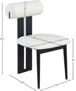 Dario - Faux Leather Dining Chair With Black Frame (Set of 2)