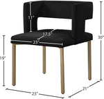 Caleb - Dining Chair with Gold Legs (Set of 2)