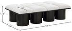 Pavilion - 8 Piece Modular Bench With Black Base