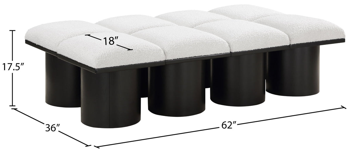 Pavilion - 8 Piece Modular Bench With Black Base