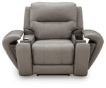 Real Moments - Power Recliner With Audio Seating - Ash