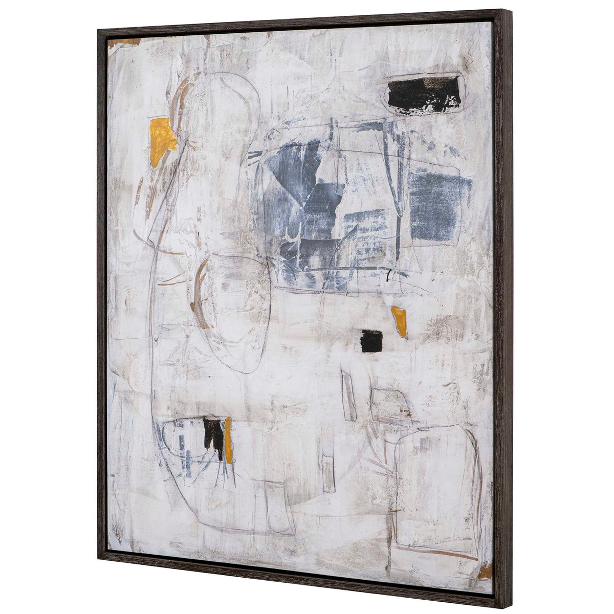 Boom Town - Framed Canvas - Black / Brown / White