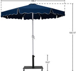Amalfi - Aluminum Patio Umbrella - Black Base / White Pole