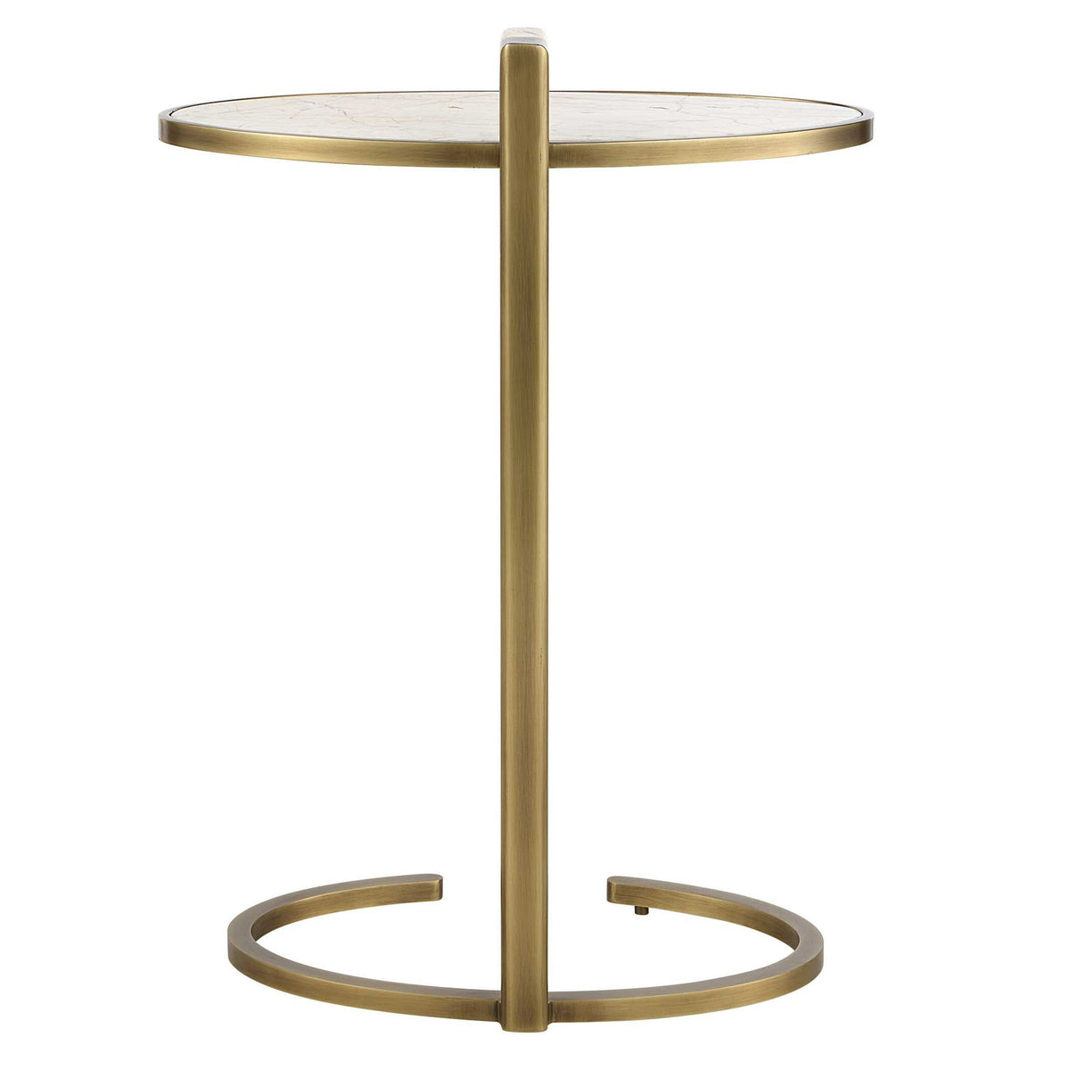 Marbled Pull Up Accent Table - Gold
