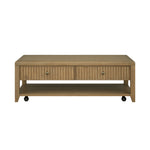 Reed - Rectangular Coffee Table With Casters - Driftwood Oak