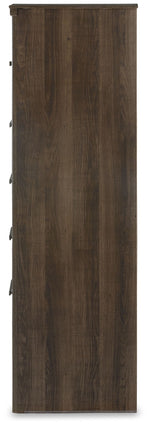 Juararo - Five Drawer Chest - Dark Brown