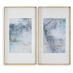 Undulating Oro - Abstract Prints (Set of 2) - Blue