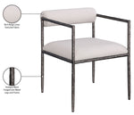 Axis - Linen Textured Beige Fabric Upholstered Dining Chair (Set of 2)