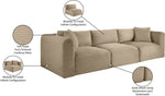 Shaggy - Fabric 3 Seat Modular Sofa
