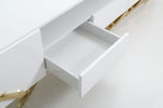 Legend - 87"-Wide Modern White Gold TV Stand by VIG Furniture - View 4