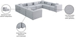 Cube - Linen 8 Piece Modular Sectional