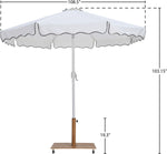 Amalfi - Aluminum Patio Umbrella - Light Brown Base / White Pole