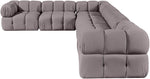 Orin - L-Shaped Velvet 6 Piece Modular Sectional