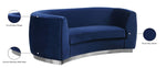 Julian - Loveseat with Chrome Base