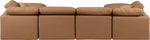 Indulge - Faux Leather 6 Piece Modular Double Chaise Sectional