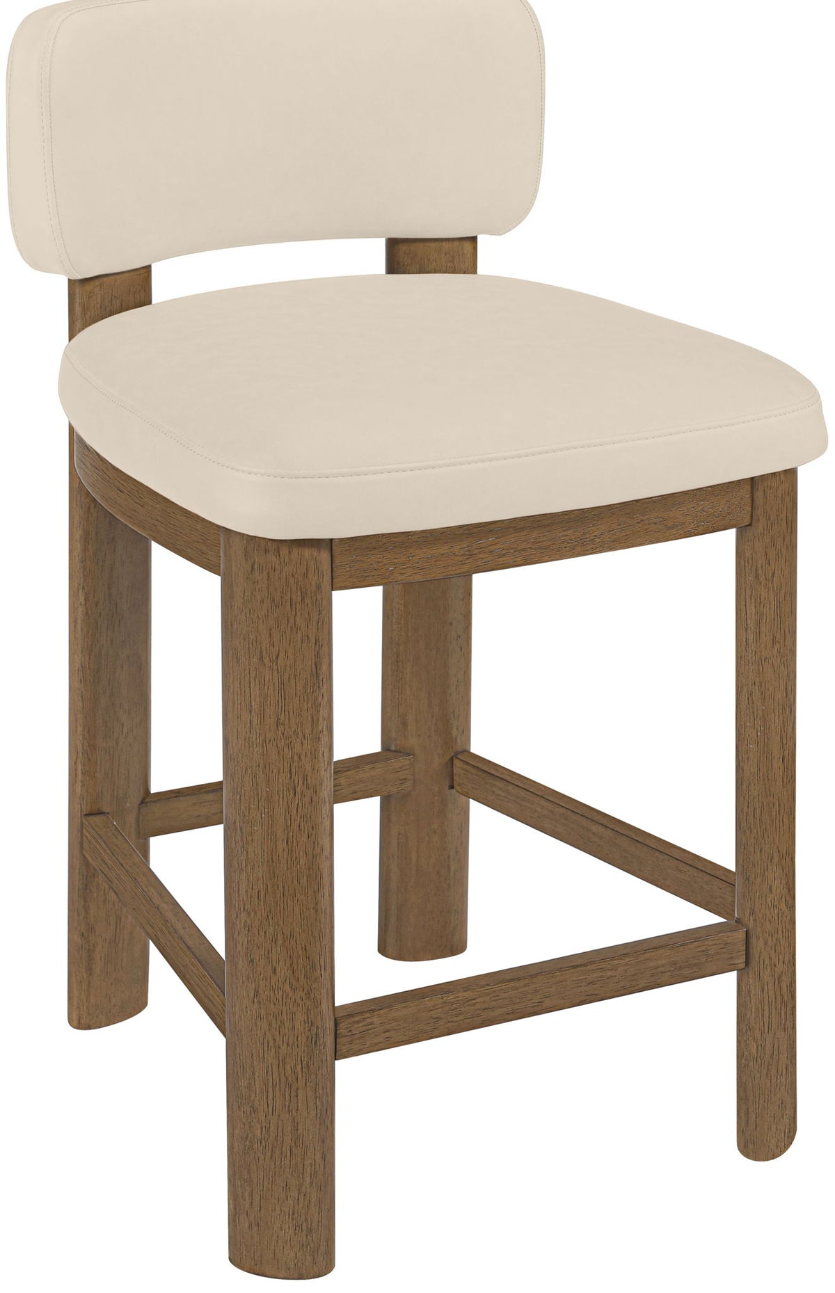 Paloma - Faux Leather Upholstered Counter Stool (Set of 2) - Brown Frame