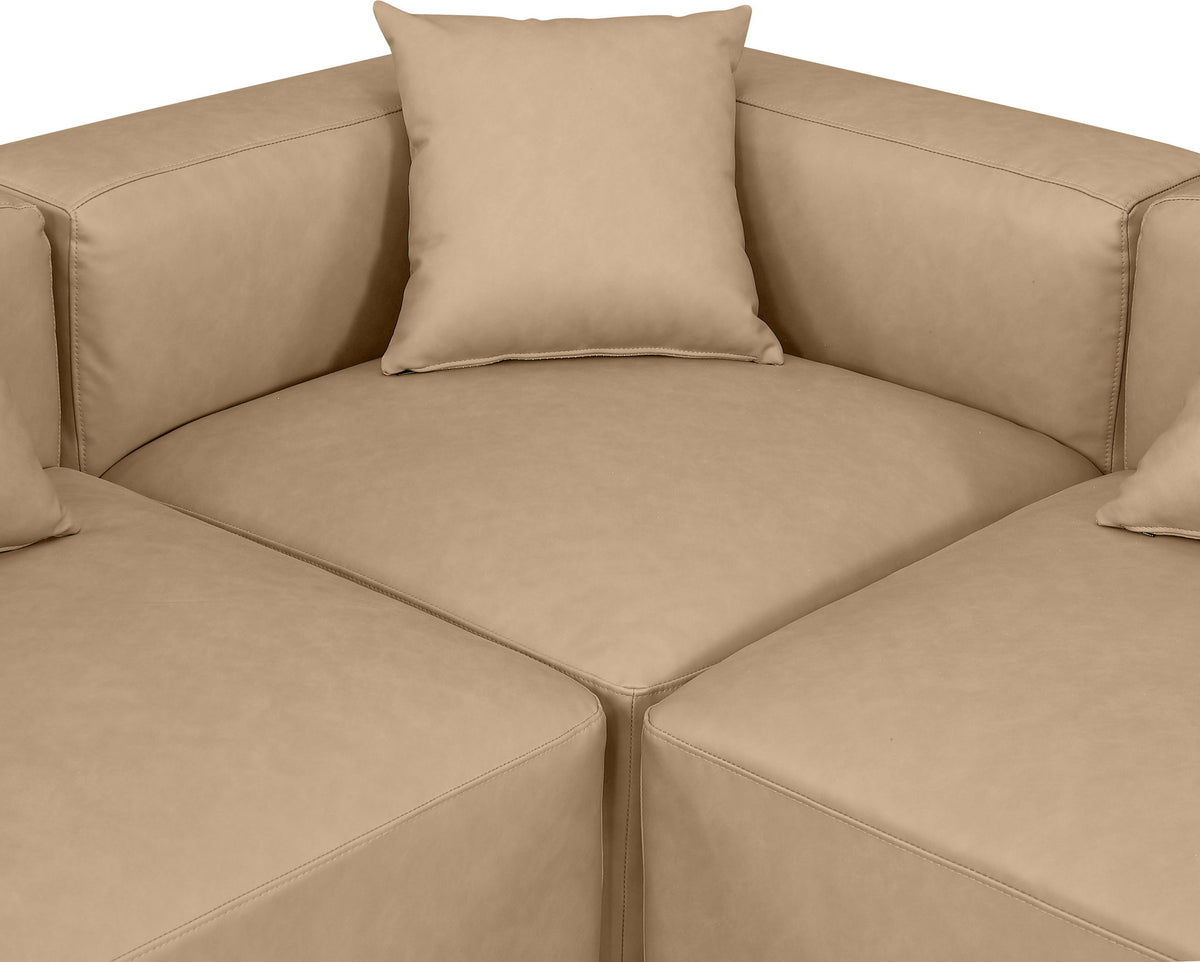 Cube - 7 Piece Modular U-Shaped Sectional - Tan