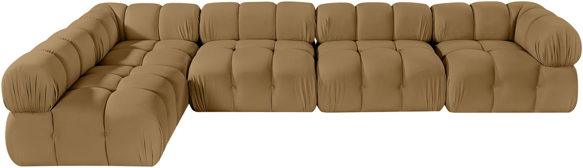 Orin - Velvet 5 Piece Modular Sectional