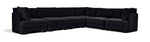 Hammond - Velvet Performance Fabric Upholstered 6 Piece Corner Sectional