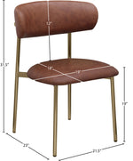 Lupita - Dining Chair With Brushed Gold Legs (Set of 2)
