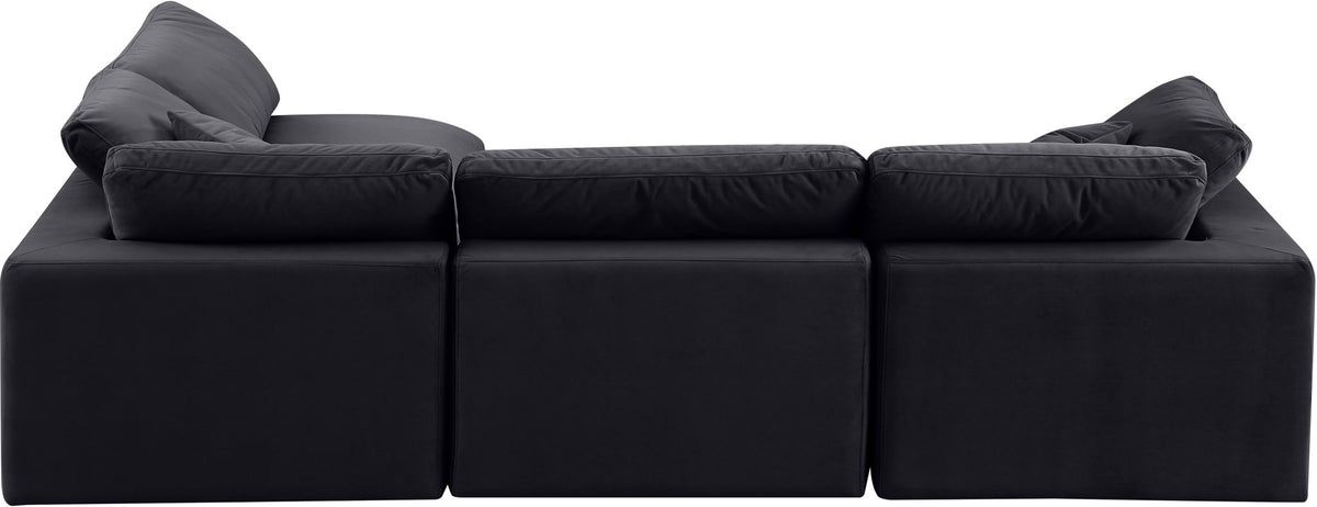 Comfy - 4 Piece Velvet Modular Armless Sectional