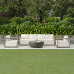 Remsen - Outdoor Sofa - White / Brown