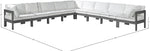 Nizuc - Outdoor Patio 9 Piece Modular Sectional With Gray Frame