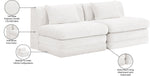 Stellar - 2 Piece 76" Upholstered Modular Armless Loveseat