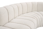 Arc - Boucle Fabric 8 Piece Curved Modular Sofa