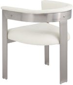 Romeo - Faux Leather Dining Chair With Silver Base (Set of 2)