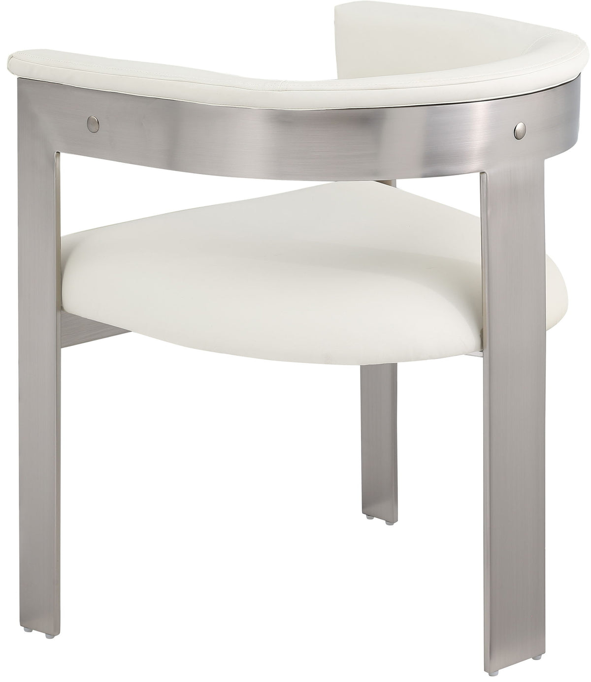 Romeo - Faux Leather Dining Chair With Silver Base (Set of 2)
