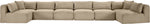Shaggy - Fabric 8 Piece Modular U-Shaped Armless Sectional