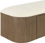 Velden - Upholstered Storage Bench With Stained Brown Base