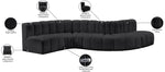 Arc - Faux Leather 6 Piece Curved Modular Sofa