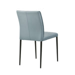 Meriam - Full Back Top Grain Leather Upholstered Metal Dining Chairs (Set of 2)