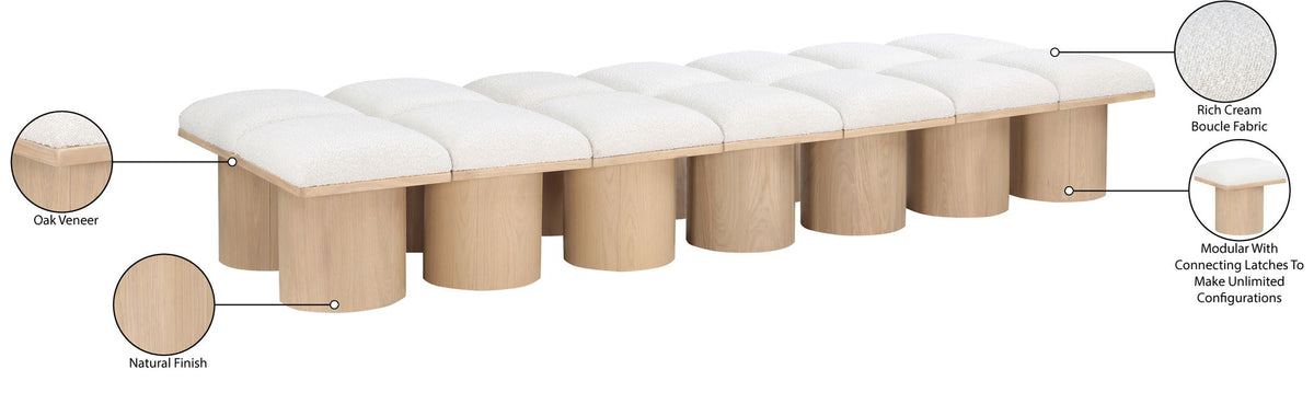 Pavilion - 14 Piece Modular Bench With Natural Base