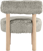 Ambre - Vegan Shearling Fabric Accent Chair - Taupe