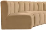 Arc - Velvet 5 Piece U-Shaped Modular Sofa