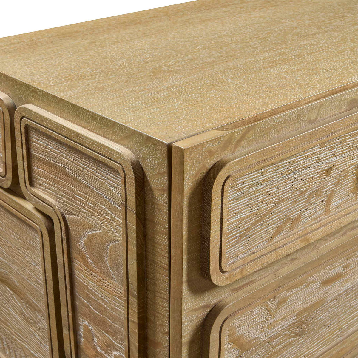 Parcel - 4 Door Cabinet - Light Brown