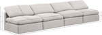 Indulge - Linen 4 Seat Modular Armless Sofa