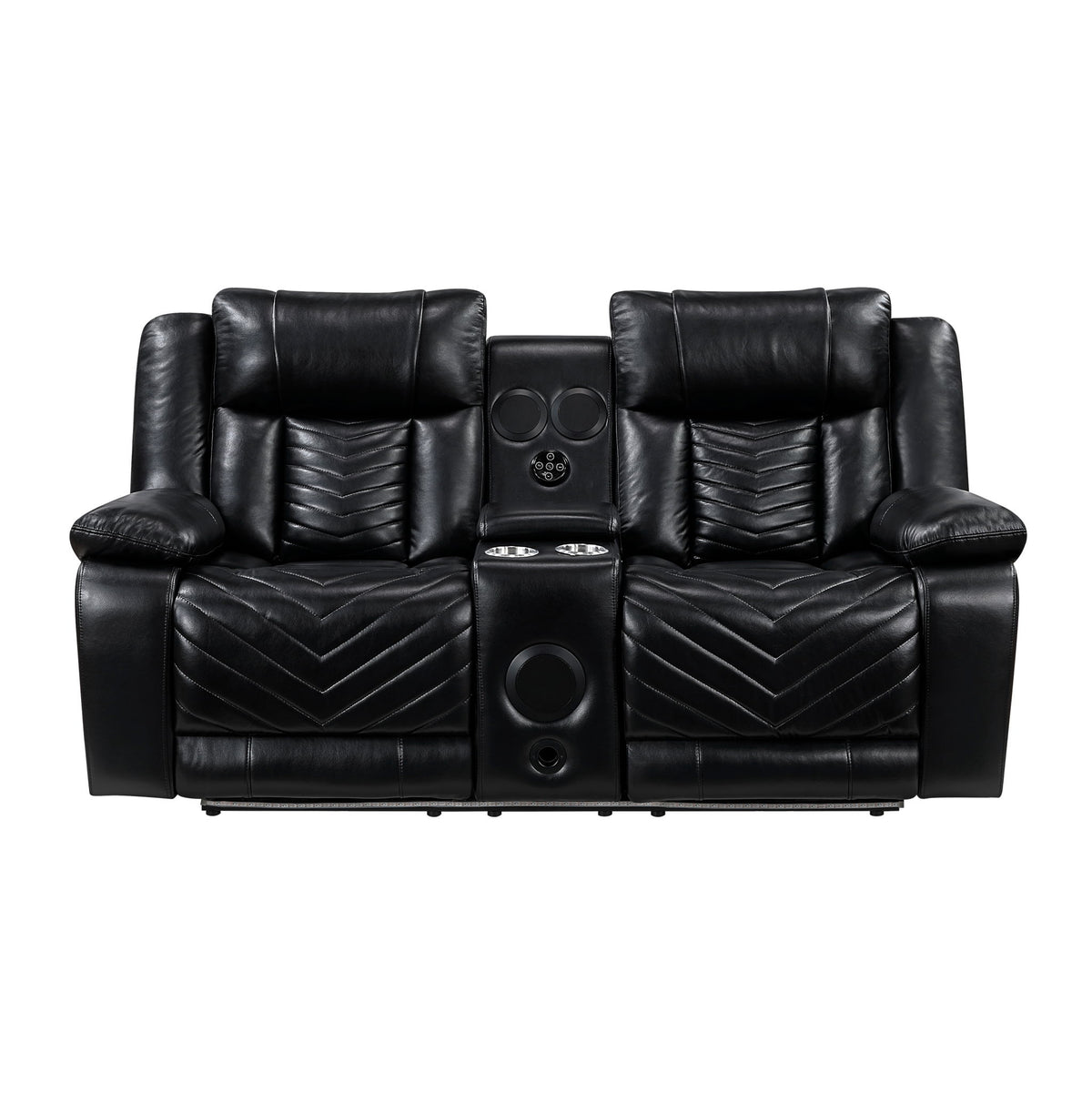 Glory Furniture - Sensa - Power Reclining Loveseat With Bluetooth Speaker And LED Belt