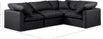 Indulge - Faux Leather 4 Piece Modular Corner Sectional